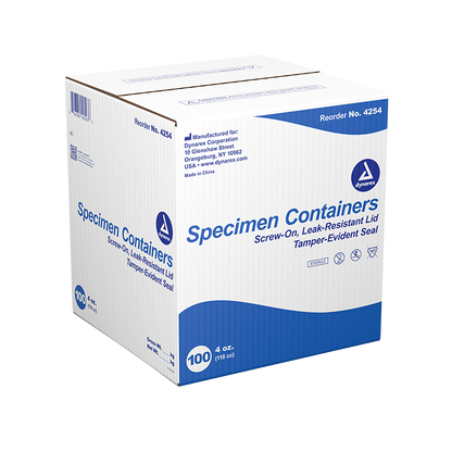 Dynarex Specimen Containers, 4 oz. Sterile (100 Count)