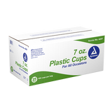 Dynarex Clear Plastic Cups - 100ea/bx, 25bxs/cs (2500 Count)