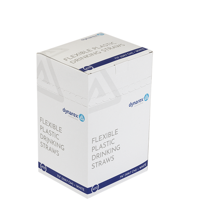 Dynarex Flexible Plastic Drinking Straws (10000 Count)