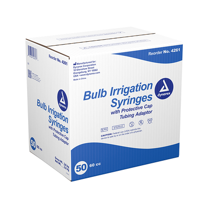 Dynarex Bulb Irrigation Syringe, 60cc (50 Count)