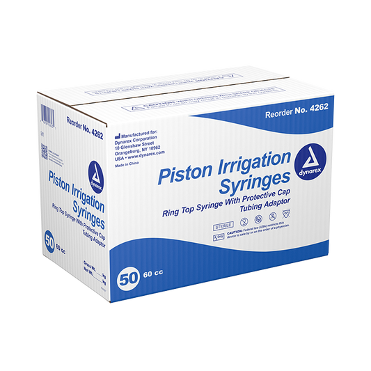 Dynarex Piston Irrigation Syringe, 60cc (50 Count)