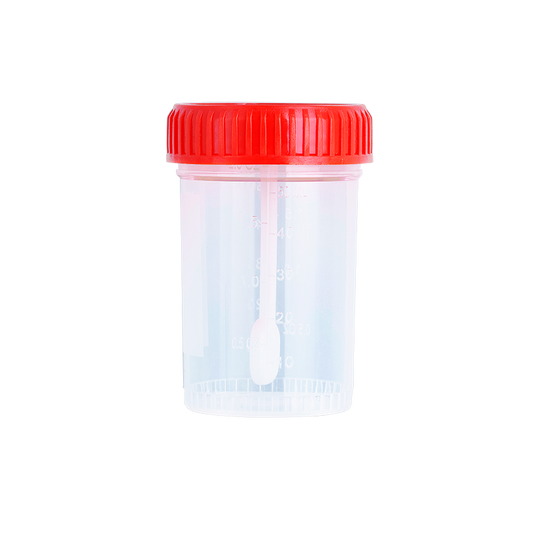 Dynarex Stool Specimen Container with Spoon, 60mL (400 Count)