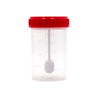 Dynarex Stool Specimen Container with Spoon, 60mL (400 Count)