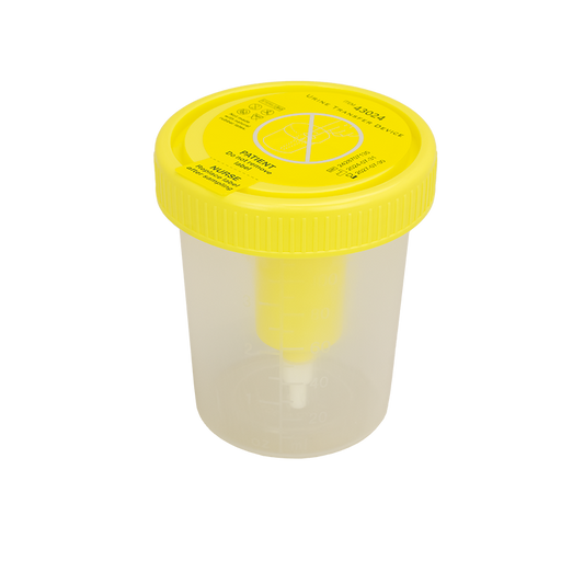 Dynarex Urine Transfer Device for Urine, 100 mL - Clear, Yellow (400 Count)