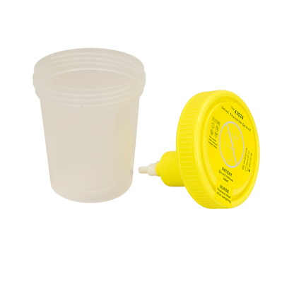 Dynarex Urine Transfer Device for Urine, 100 mL - Clear, Yellow (400 Count)