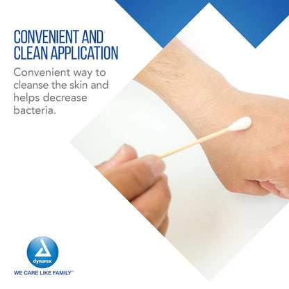 Dynarex Cotton Tip Applicators in Sealed Vial - 3" Length, 100ea/vial, 50vials/cs (5000 Count)