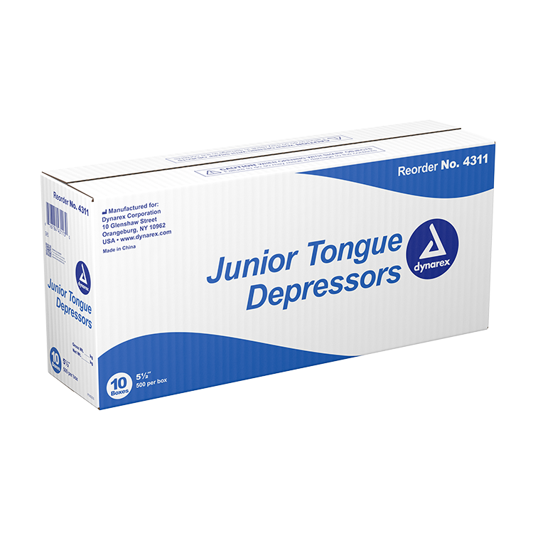 Dynarex Tongue Depressors Wood - Non-Sterile, 500ea/bx, 10bxs/cs (5000 Count)