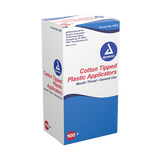 Dynarex Cotton Tipped Plastic Applicator Large Tip, 100ea/bx, 10bxs/cs (1000 Count)
