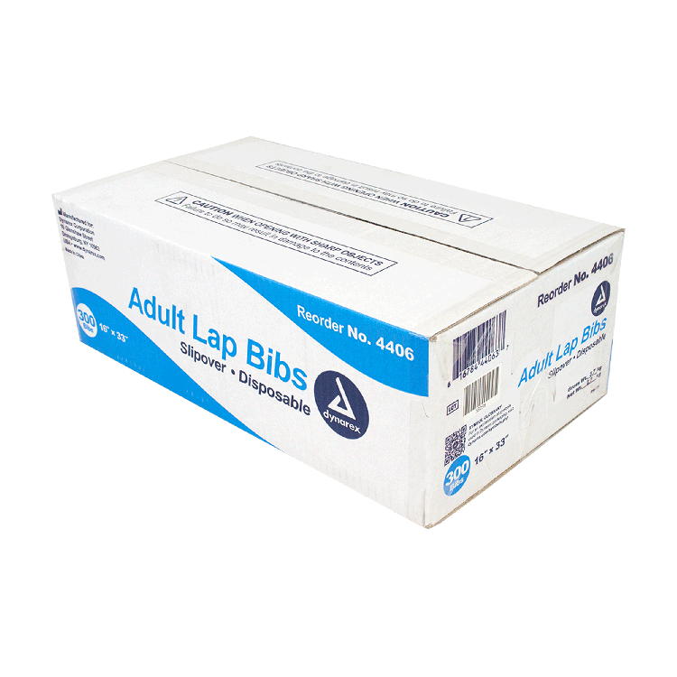 Dynarex Disposable Adult Lap Bibs (300 Count)