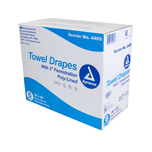 Dynarex Disposable Towel Drapes Sterile - 50ea/bx, 6bxs/cs (300 Count)