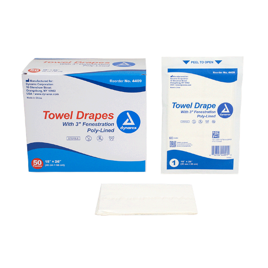 Dynarex Disposable Towel Drapes Sterile - 50ea/bx, 6bxs/cs (300 Count)