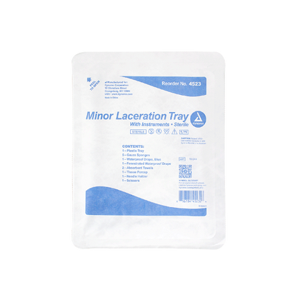 Dynarex Minor Laceration Tray w/ Instruments (20 Count)