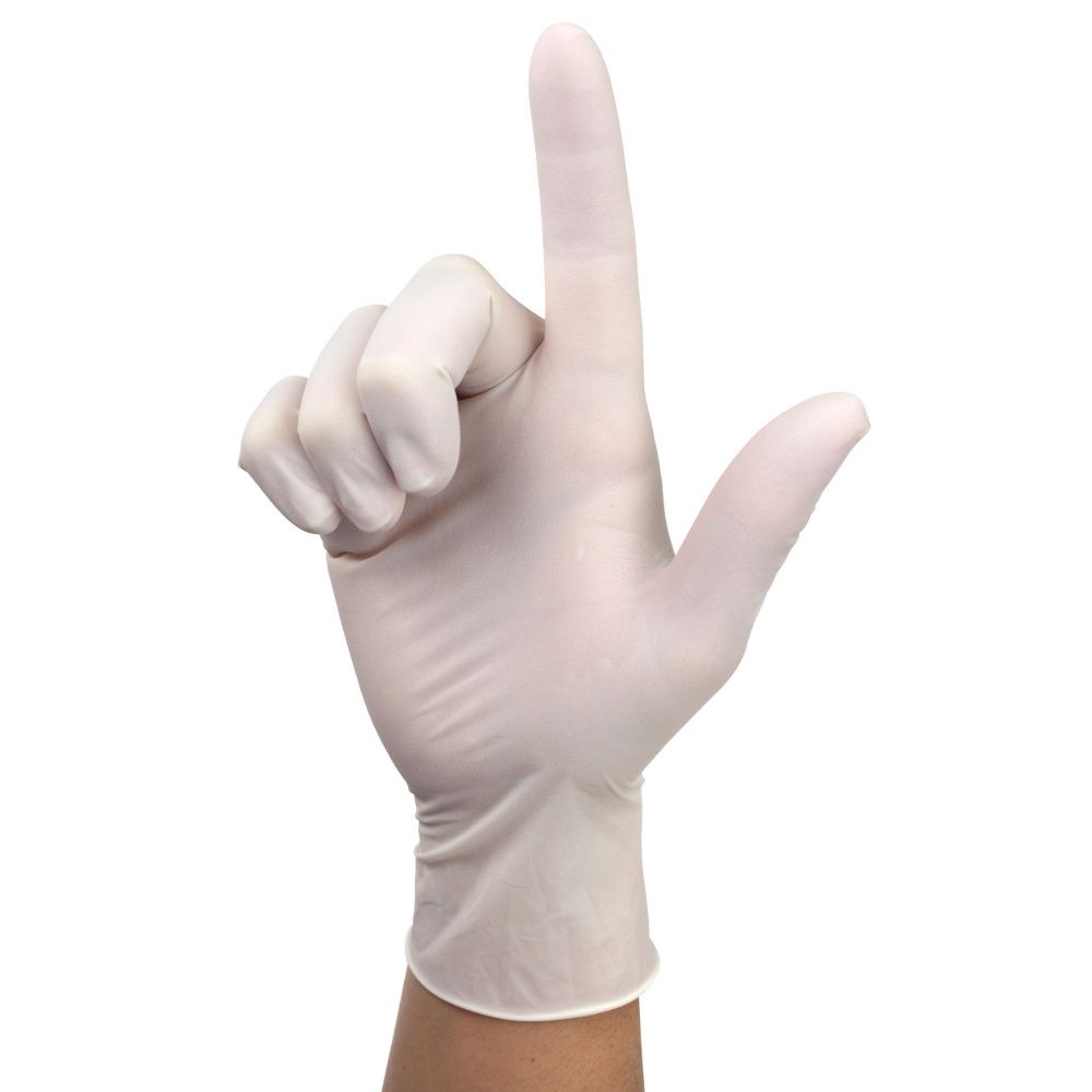 Dynarex Sensi Grip Latex Exam Gloves, Powder-Free - 100ea/bx, 10bxs/cs (1000 Count)