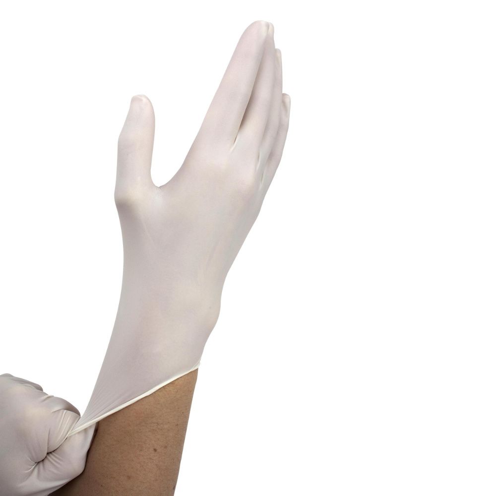 Dynarex Sensi Grip Latex Exam Gloves, Powder-Free - 100ea/bx, 10bxs/cs (1000 Count)