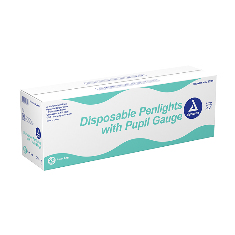 Dynarex Disposable Penlight with Pupil Gauge (120 Count)