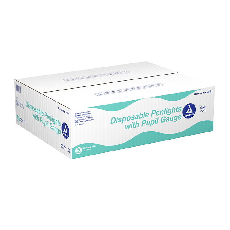Dynarex Disposable Penlight with Pupil Gauge (120 Count)