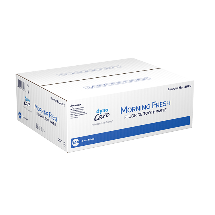 Dynarex Morning Fresh Mint Toothpaste with Fluoride (144 Count)