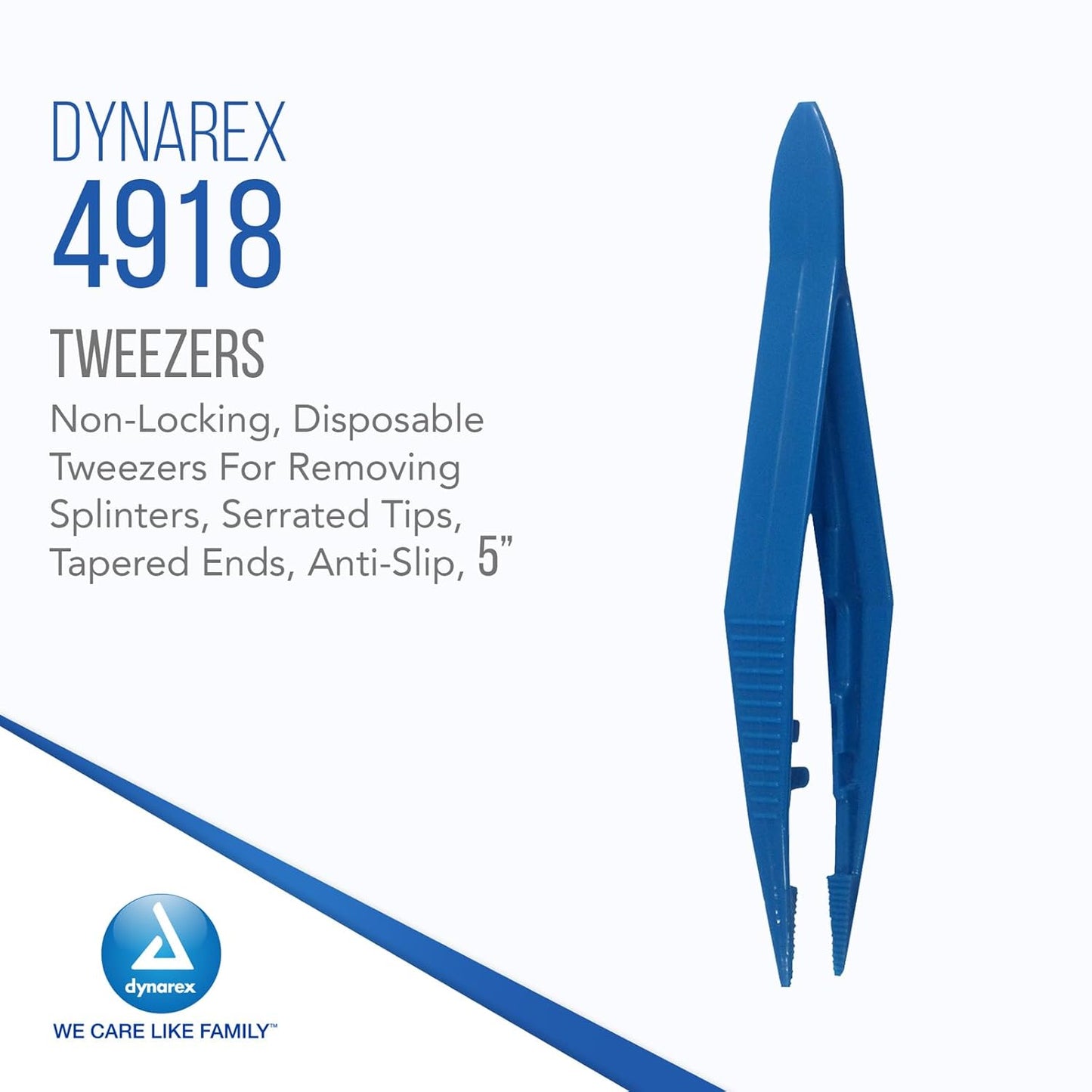 Dynarex Plastic Thumb Forceps Bulk, Individually Wrapped, 4.25" (1000 Count)