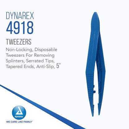 Dynarex Plastic Thumb Forceps Bulk, Individually Wrapped, 4.25" (1000 Count)