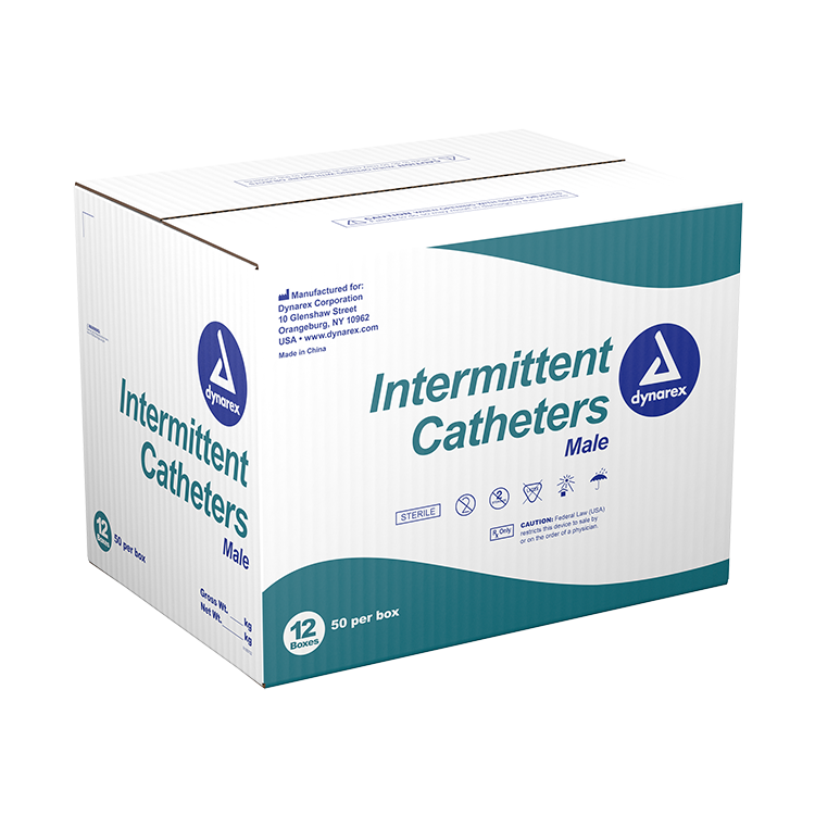 Dynarex Intermittent Catheter, Male - Sterile (50 Count)