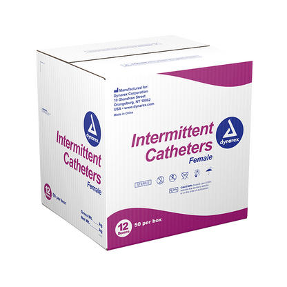 Dynarex Intermittent Catheter, Female - Sterile (50 Count)