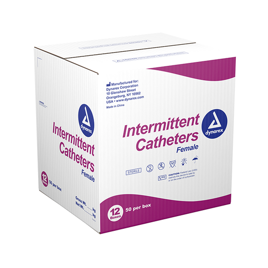 Dynarex Intermittent Catheter, Female - Sterile (50 Count)