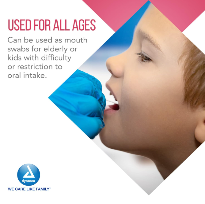 Dynarex Oral Swabsticks, Flavored w/ Dentifrice, 250 ea/bx, 4bxs/case (1000 Count)