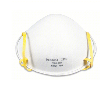 Dynarex N95 Particulate Respirator Mask, Molded  20ea/bx, 12bx/cs (240 Count)