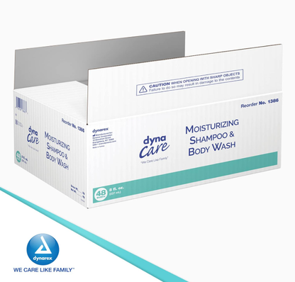 DynaCare Moisturizing Shampoo and Body Wash, 8 oz. Bottle, 48bot/case (48 Count)