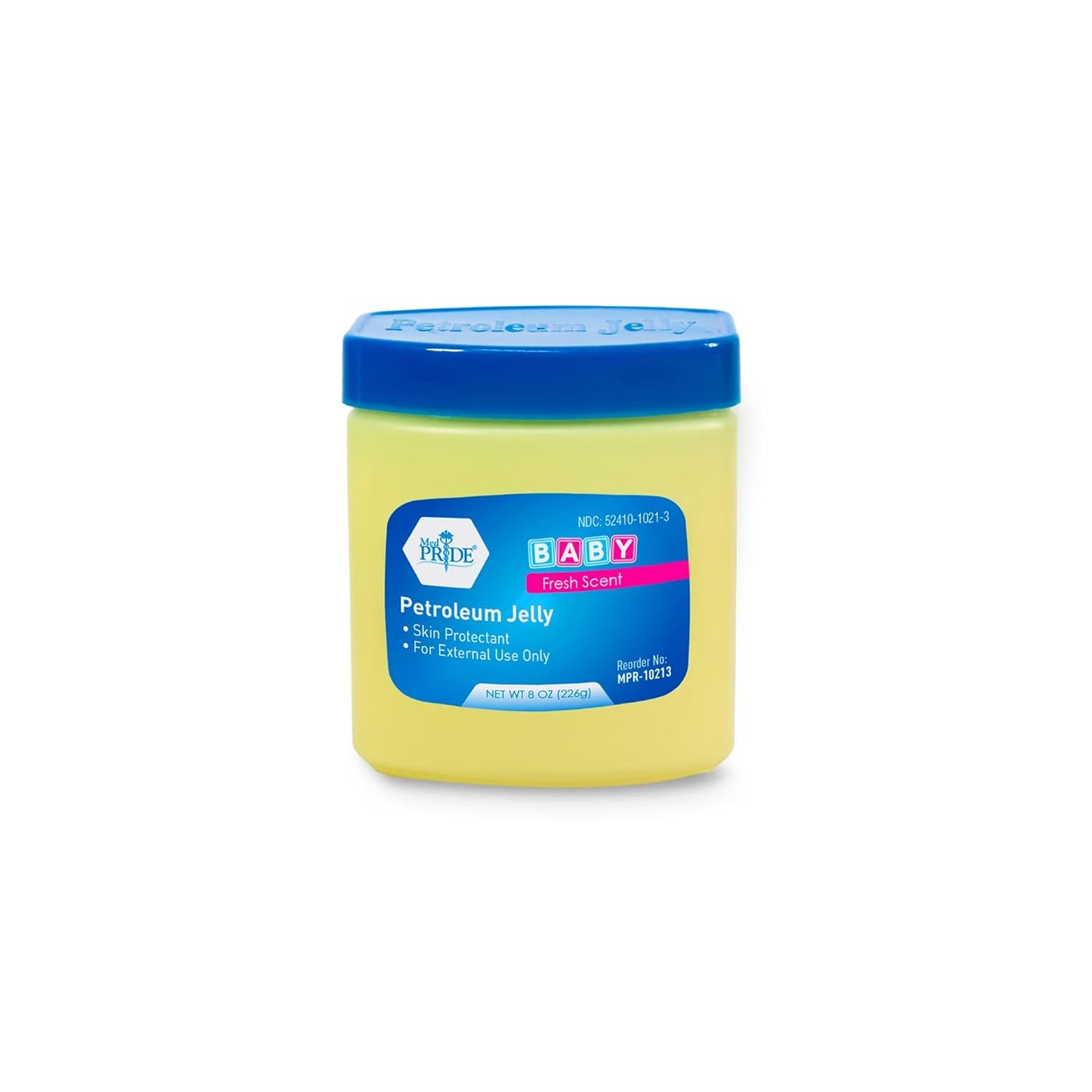 MedPride Petroleum Jelly With Fresh Baby Scent  - Blue - 8 oz - 24/cs.