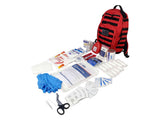 LINE2design Emergency Medical Stop Bleeding First Aid Kit, Tactical MOLLE Backpack Fully Stocked Rescue Kit-Red