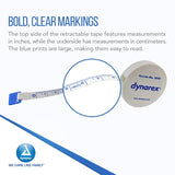Dynarex Retractable Tape Measure, 72" - 6ea/bx, 24bxs/cs (144 Count)