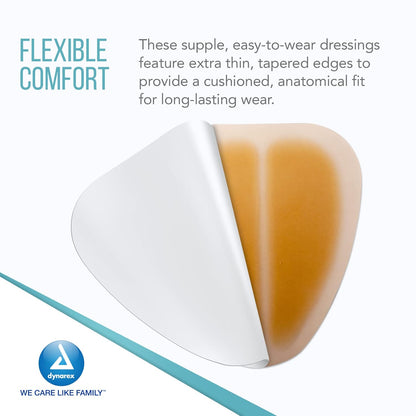 Dynarex DynaDerm - Hydrocolloid Dressing - Sacral, 6" x 7", 5ea/bx, 12bxs/cs (60 Count)