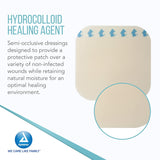Dynarex DynaDerm - Hydrocolloid Dressing - Extra Thin, 6" x 6", 5ea/bx, 12bxs/cs (60 Count)
