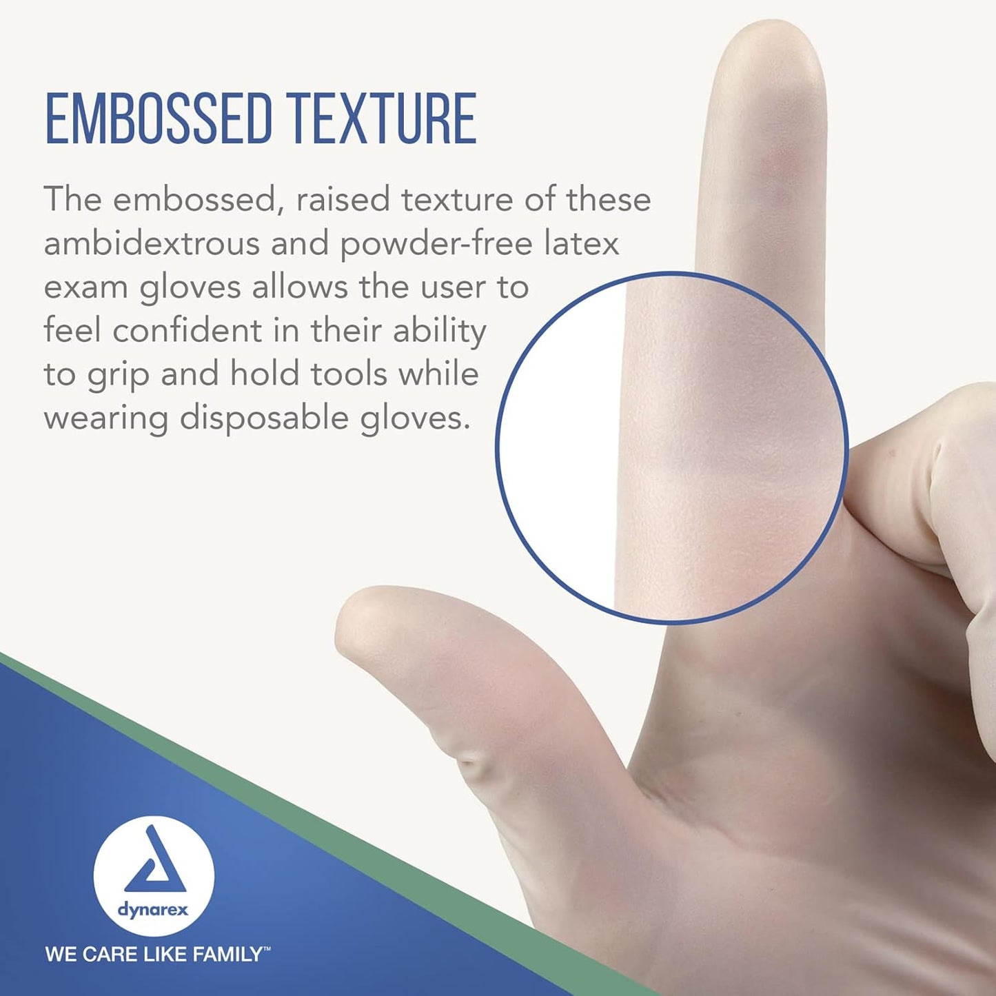 Dynarex AccuTouch Latex Exam Gloves - 100ea/bx, 10bxs/cs (1000 Count)