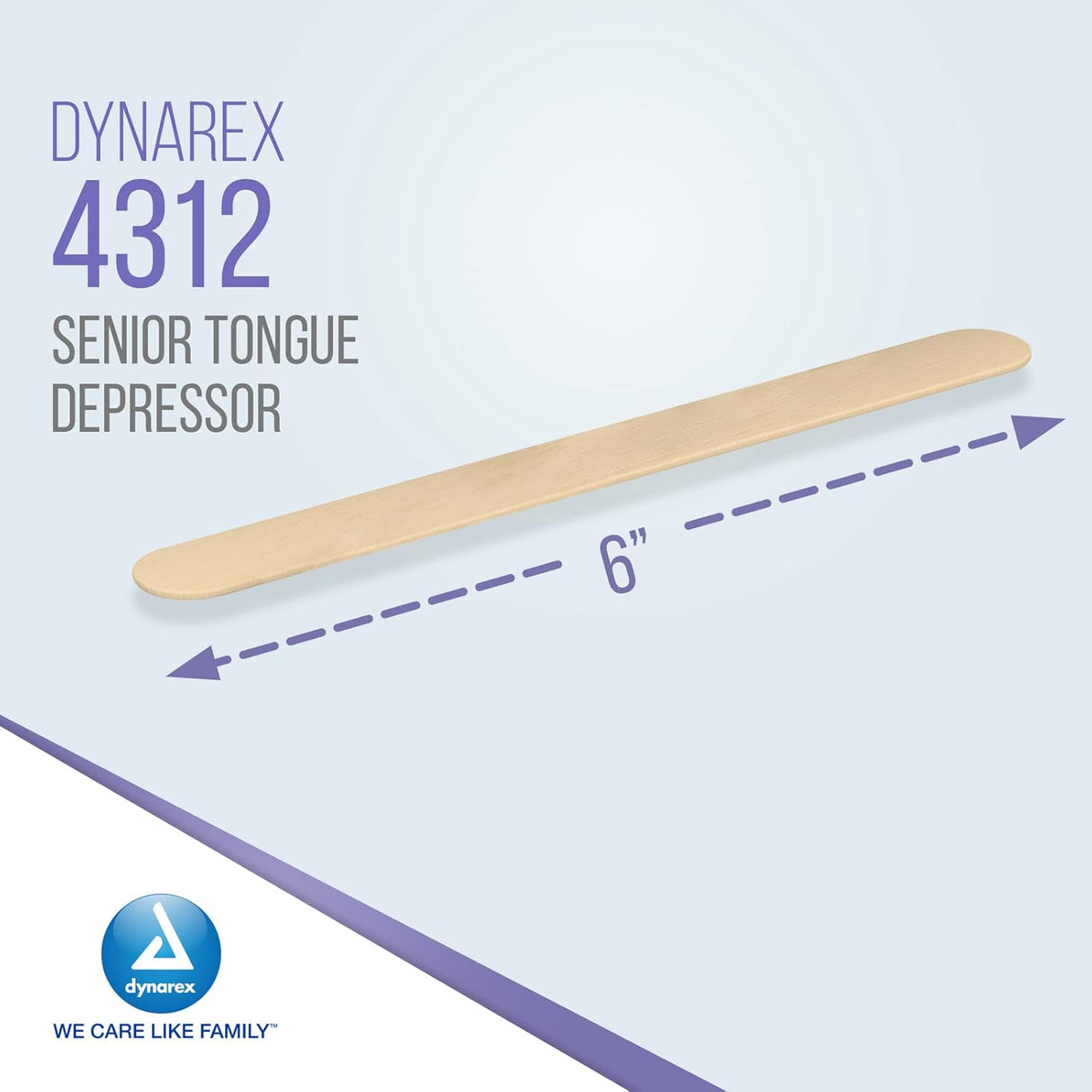 Dynarex Tongue Depressors Wood - Non-Sterile, 500ea/bx, 10bxs/cs (5000 Count)
