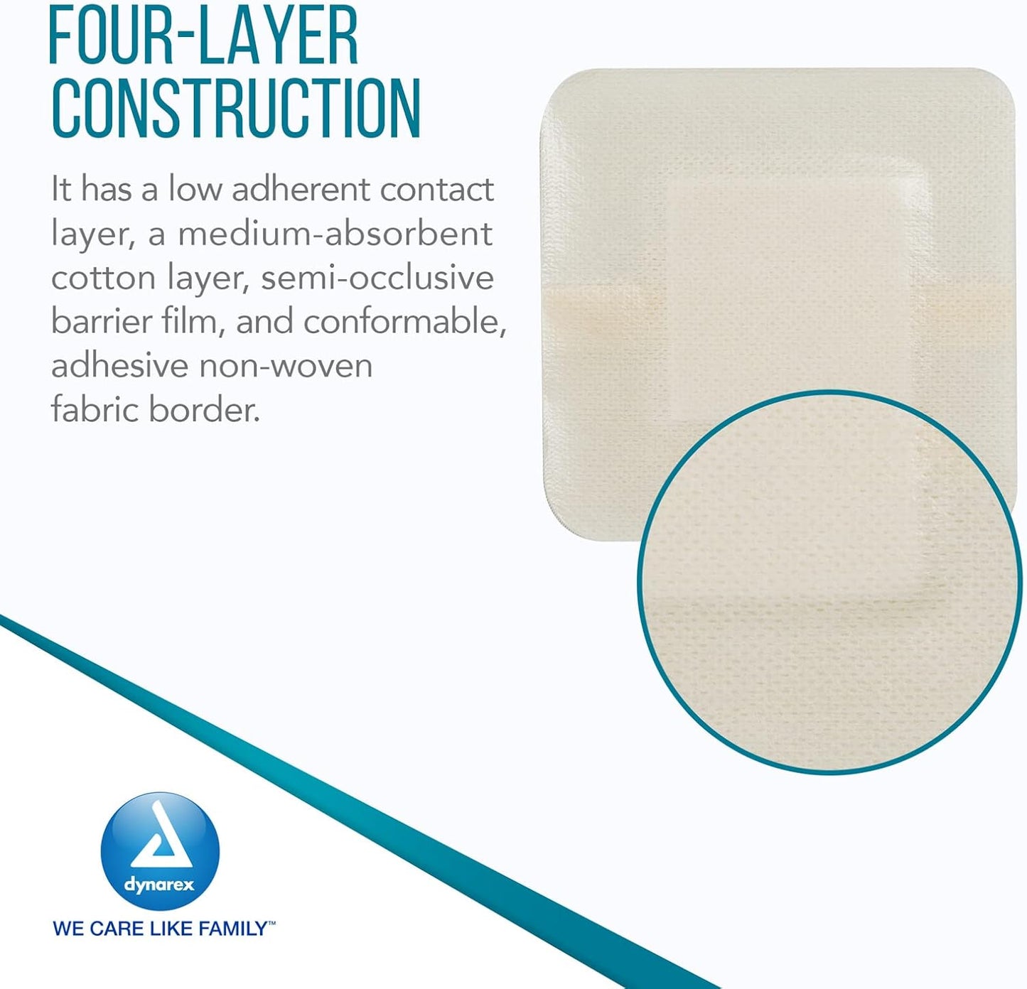 Dynarex DynaGuard - Waterproof Composite Dressing - 10ea/bx, 12bxs/cs (1200 Count)