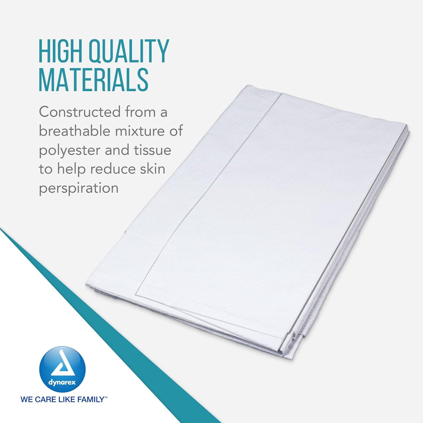 Dynarex Drape Sheets, 40" x 72" - White (50 Count)