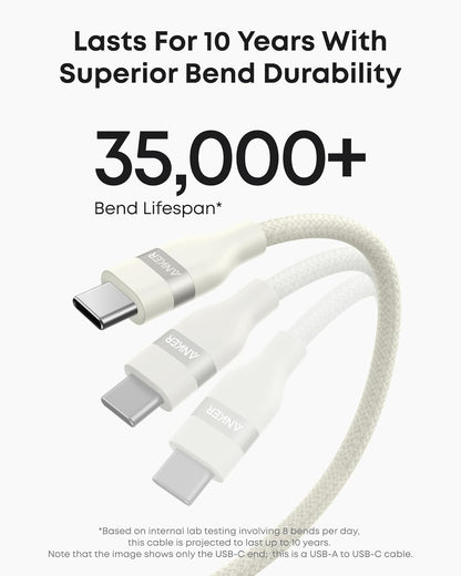 Anker USB-A to USB-C Cable (3 ft/6 ft, Upcycled-Braided)