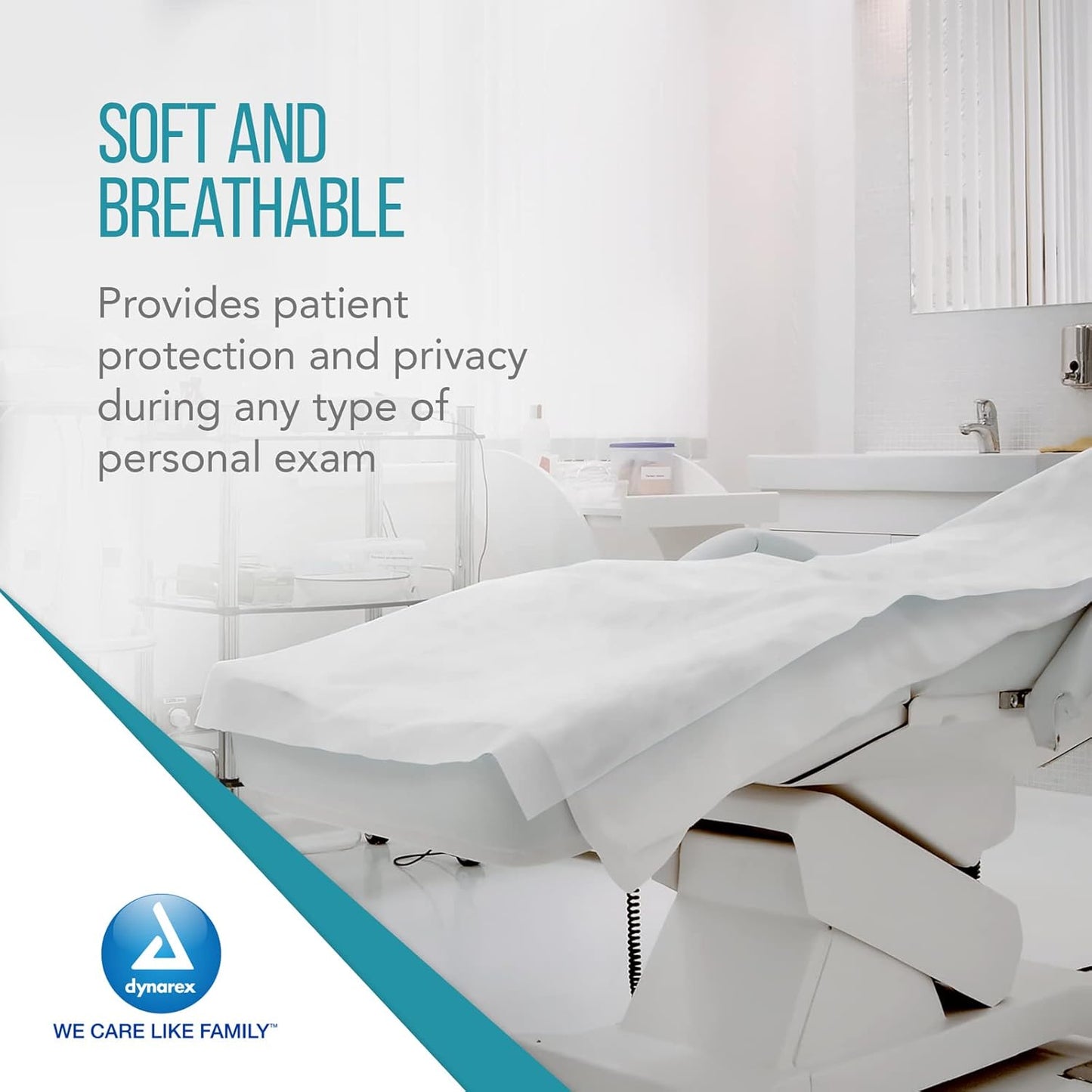 Dynarex Drape Sheets, 40" x 72" - White (50 Count)