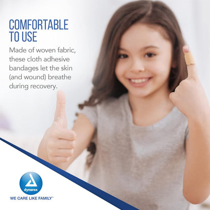 Dynarex Adhesive Flexible Fabric Bandages - Sterile, 3/4" x 3" (4000 Count)