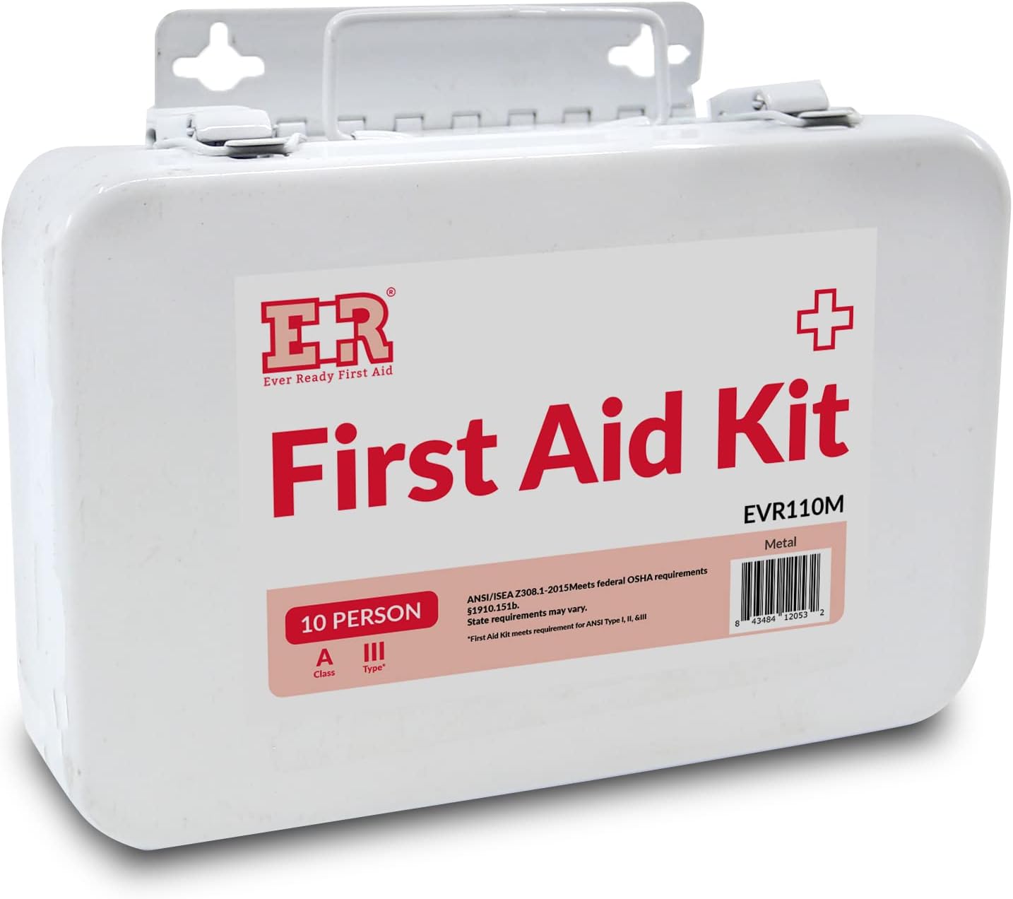 10-Person First Aid Kit – Metal Case