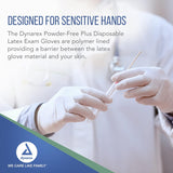 Dynarex AccuTouch Latex Exam Gloves - 100ea/bx, 10bxs/cs (1000 Count)