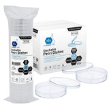MedPride Stackable Petri Dishes with Lids, Sterile 90mmx15mm -  20 Pack of 25 (500 Count)