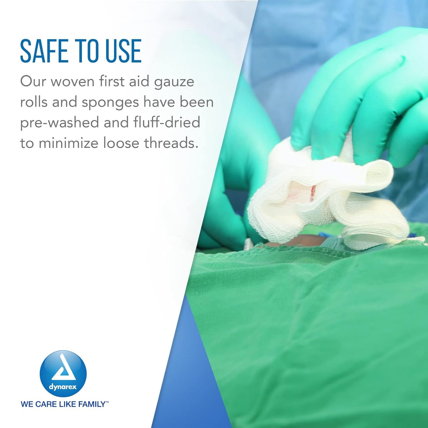 Dynarex Krinkle Super Sponges, 6" x 6.75", 20ea/bx, 12bxs/cs (240 Count)