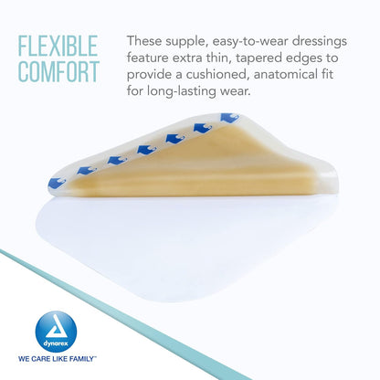 Dynarex DynaDerm - Hydrocolloid Dressing - Thin, 6" x 6", 5ea/bx, 12bxs/cs (60 Count)