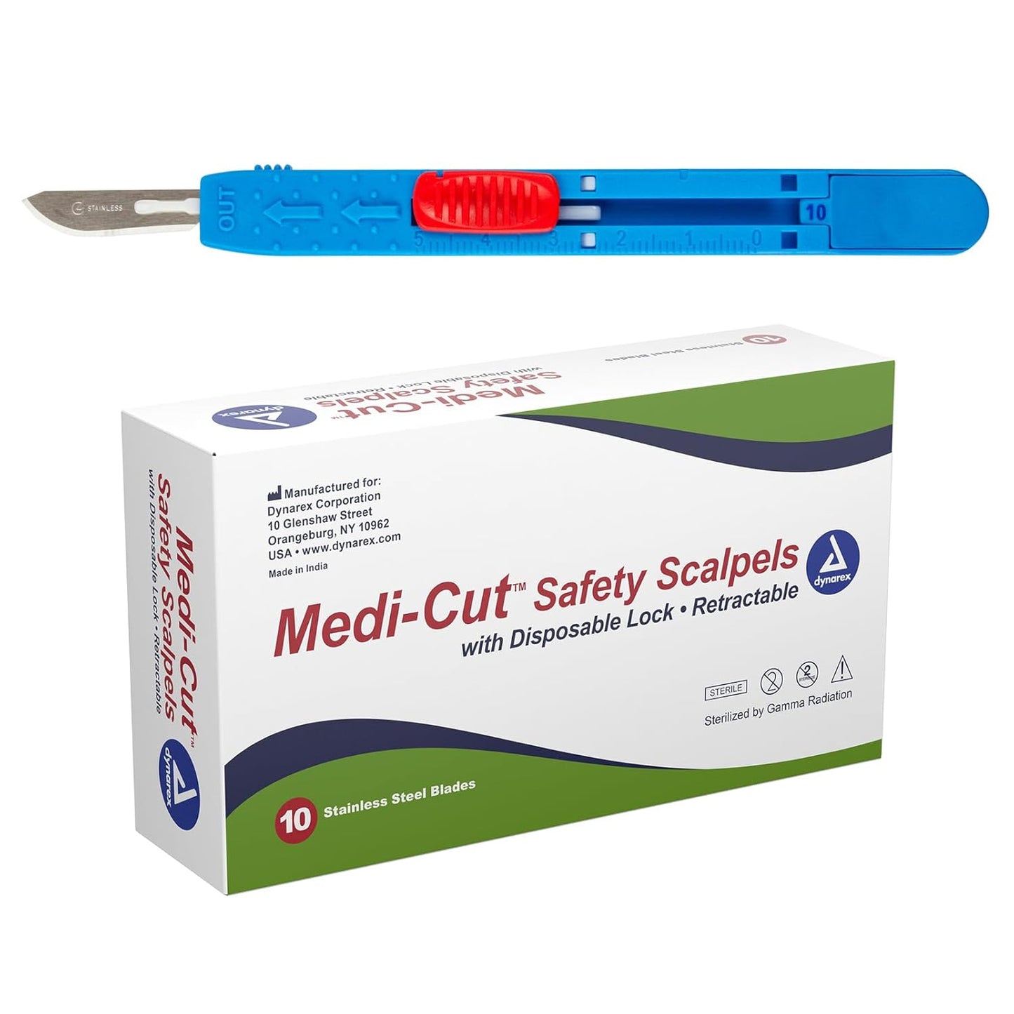 Dynarex Medi-Cut Safety Scalpels (10 Count)
