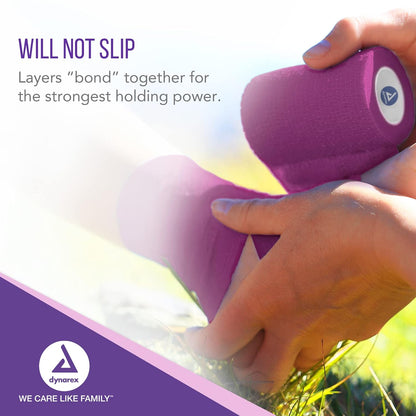 Dynarex Sensi Wrap, Self-Adherent, Purple