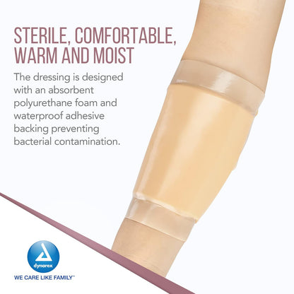 Dynarex DynaLevin - Waterproof Adhesive Bordered Foam - 10ea/bx, 12bxs/cs (120 Count)