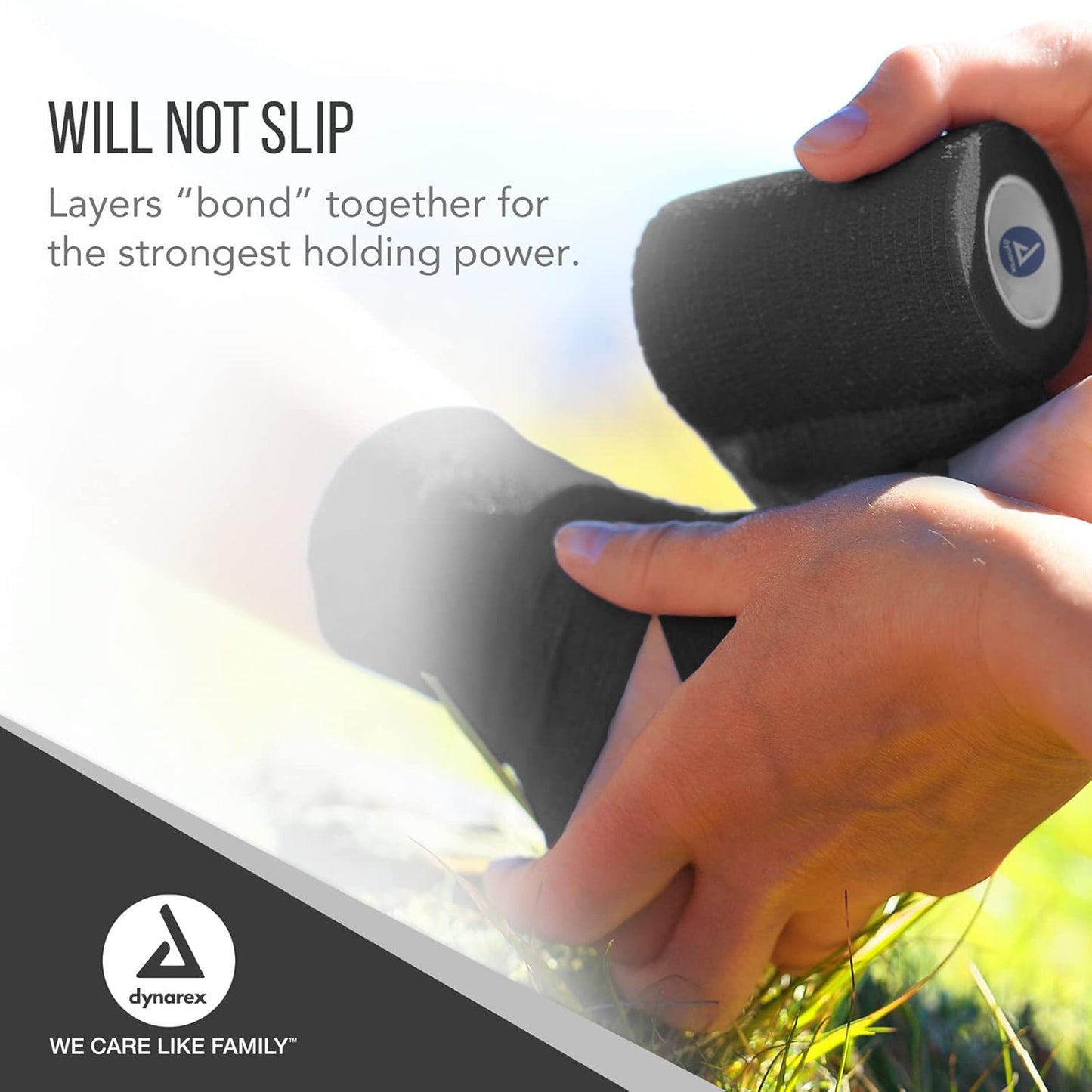 Dynarex Sensi Wrap, Self-Adherent, Black